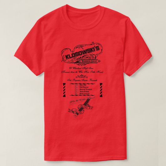 Barber Shop Black Print Classic TShirt (Design voorkant)