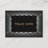 Barber Shop  Black, White, Checkers Visitekaartje (Achterkant)