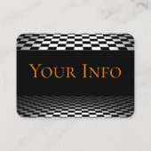 Barber Shop  Black, White, Checkers Visitekaartje (Achterkant)