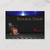 Barber Shop  Black, White, Checkers Visitekaartje (Voorkant)