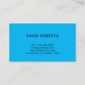 Barber Shop Blauw Schaar Elegant Donker Haar Styli Visitekaartje (Achterkant)