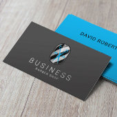 Barber Shop Blauw Schaar Elegant Donker Haar Styli Visitekaartje