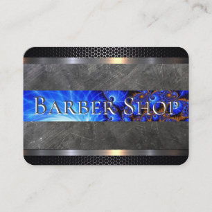 Barber Shop Blue Abstract Visitekaartje