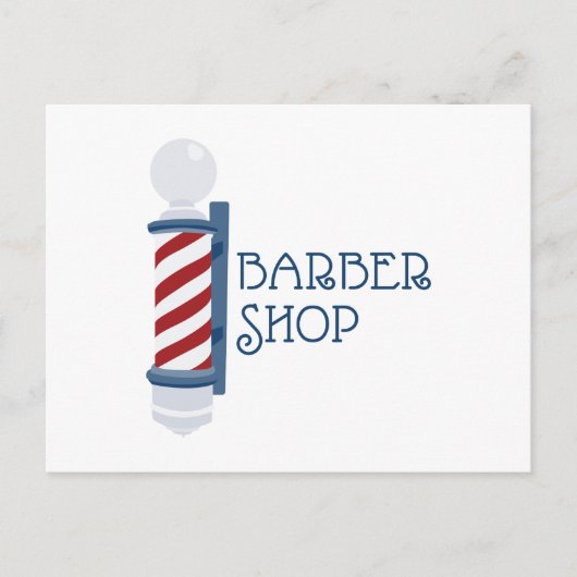 Barber Shop Briefkaart (Voorkant)