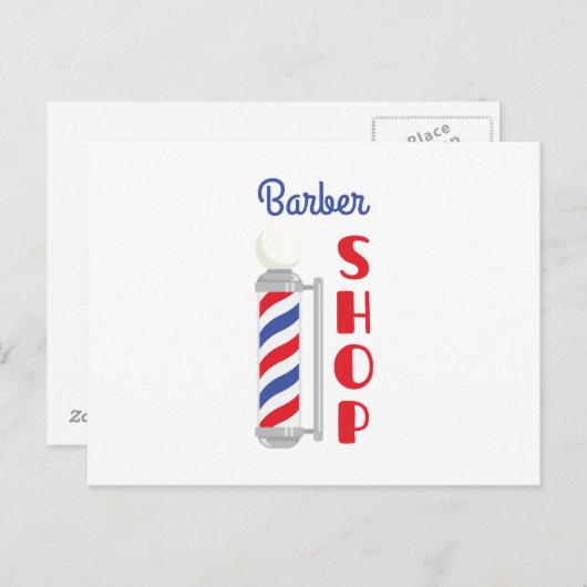 Barber Shop Briefkaart (Voorkant / Achterkant)