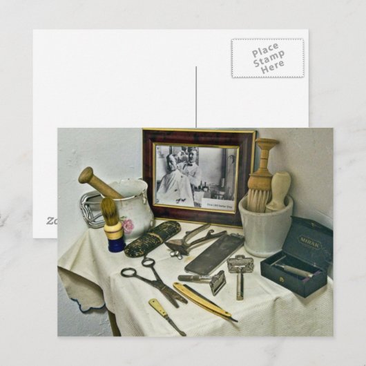 Barber Shop Briefkaart (Voorkant / Achterkant)