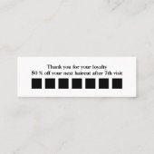 Barber Shop Budget Loyaliteit Beloont Visitekaartj Mini Visitekaartje (Achterkant)