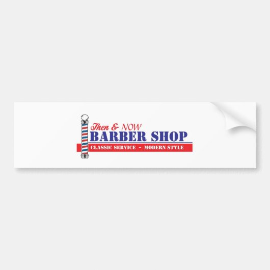 Barber Shop Bumpersticker (Voorkant)