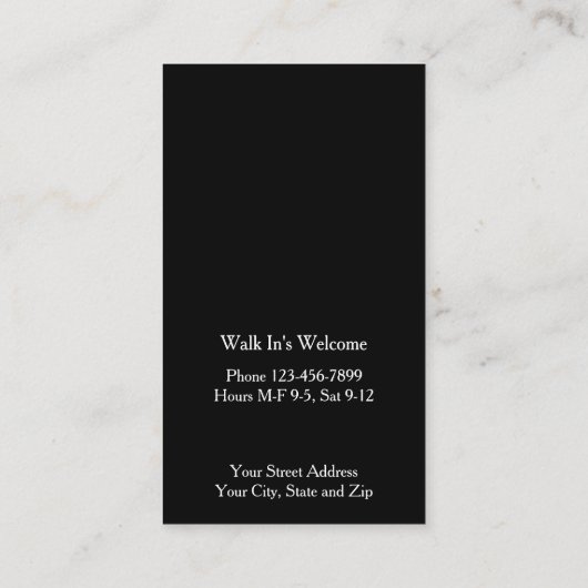 Barber Shop Business Card Visitekaartje (Achterkant)