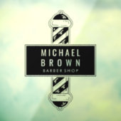 Barber Shop Business Pole logo Raamsticker (Vel 3)