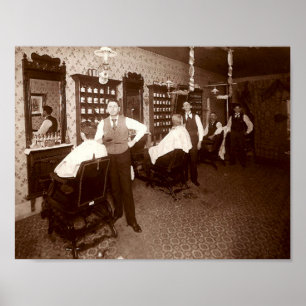 Barber Shop ca. 1910 Poster