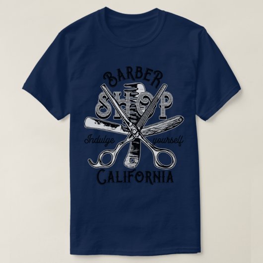 Barber Shop California T-shirt (Design voorkant)