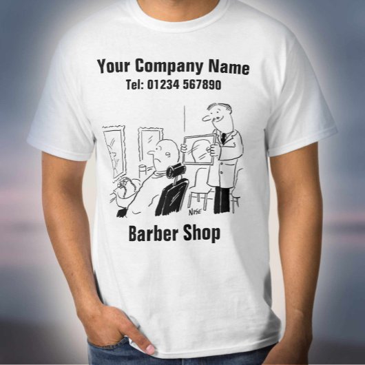 Barber Shop-Cartoon voor persoonlijke voorkeur T-shirt