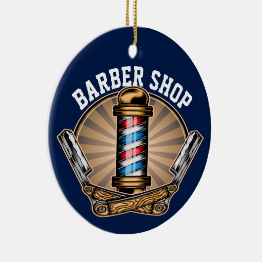 Barber Shop Ceramic Ornament (Rechts)