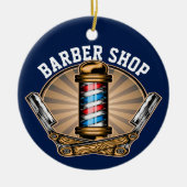 Barber Shop Ceramic Ornament (Voorkant)
