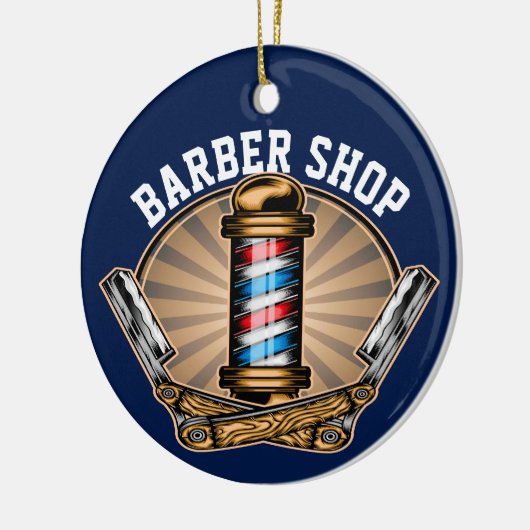 Barber Shop Ceramic Ornament (Links)