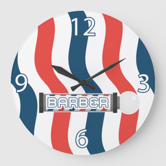 Barber Shop Clock - Grote Klok (Voorkant)