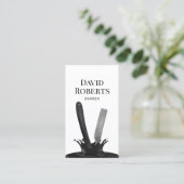 Barber Shop Creative Splash Straight Razor Hair Visitekaartje (Staand voorkant)