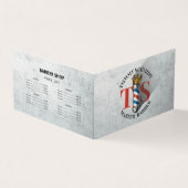 Barber Shop Crown Barber Pole Afspraak Loyaliteit Visitekaartje (Buitenkant)