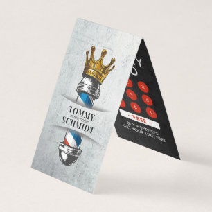 Barber Shop Crown Barber Pole Afspraak Loyaliteit Visitekaartje