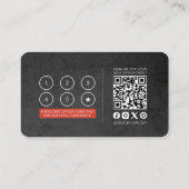 Barber Shop Crown Barber Pole Hair Salon Loyalitei Visitekaartje (Achterkant)