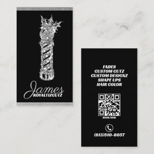 Barber Shop Crown Logo Professional Visitekaartje