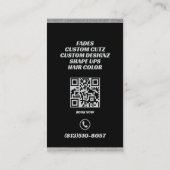 Barber Shop Crown Wings Sparkly Logo Professional Visitekaartje (Achterkant)