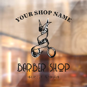 Barber Shop Custom bewerkbaar venster Cling Raamsticker (Vel 2)