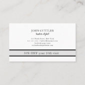 Barber shop custom logo naam klant punch klantenkaartje (Achterkant)