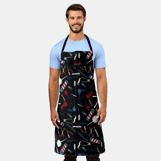 Barber Shop Custom Schort (Gedragen)