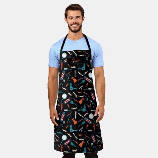 Barber Shop Custom Schort (Gedragen)