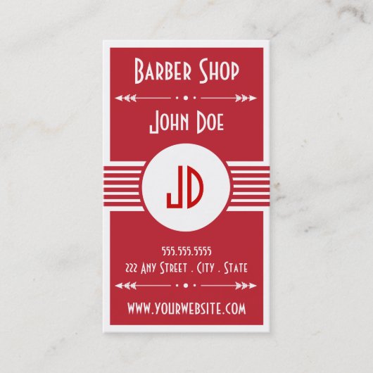 Barber Shop Customer loyalty visitekaartje (Voorkant)