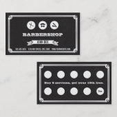 Barber Shop Customer loyalty visitekaartje (Voorkant / Achterkant)