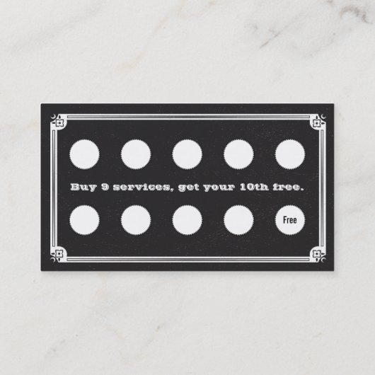 Barber Shop Customer loyalty visitekaartje (Achterkant)