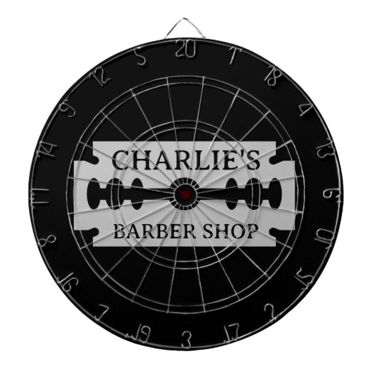 Barber shop dartboard met scheermesontwerp dartbord (Voorkant)