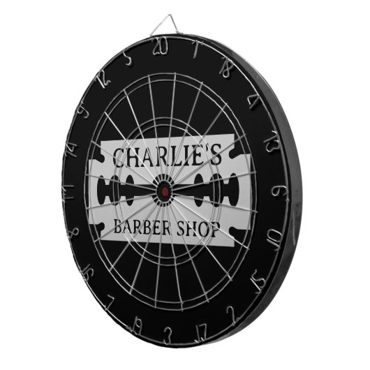Barber shop dartboard met scheermesontwerp dartbord (Voorkant Rechts)