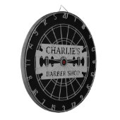 Barber shop dartboard met scheermesontwerp dartbord (Voorkant Links)