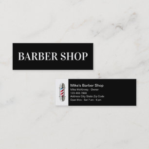 Barber Shop Eenvoudige Kapper Licht Zakelijke Kaar Mini Visitekaartje