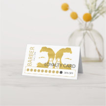 Barber shop elegante klantenbinding ponskaart