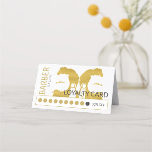 Barber shop elegante klantenbinding ponskaart klantenkaartje