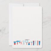 Barber Shop Elements Fotouitnodiging Kaart (Achterkant)