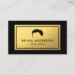 Barber Shop - Faux Gold Foil Visitekaartje