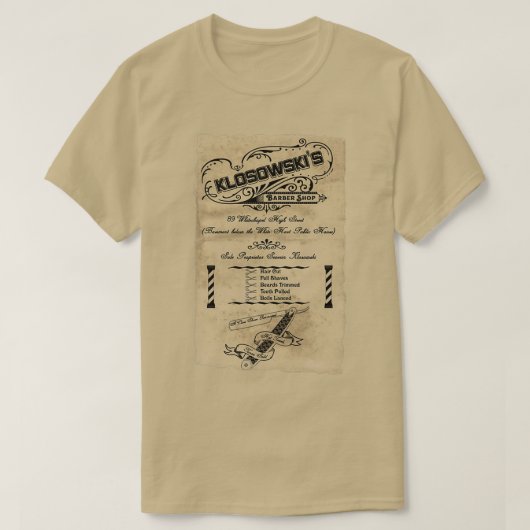  Barber Shop Flyer T-shirt (Design voorkant)