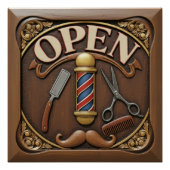 Barber shop Glossy Poster (Voorkant)