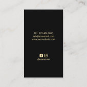 Barber Shop Gold Barber Pole Barbershop Visitekaartje (Achterkant)