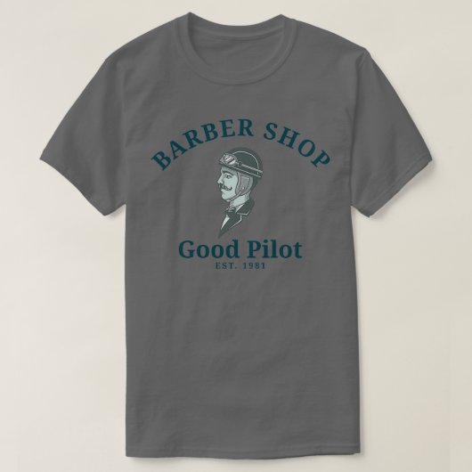 Barber Shop Good Pilot T-shirt (Design voorkant)