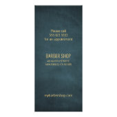 Barber shop goud marine elegante diensten lijst reclamekaart (Achterkant)