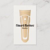 Barber Shop Gouden Haar Clipper Barbershop Visitekaartje (Voorkant)