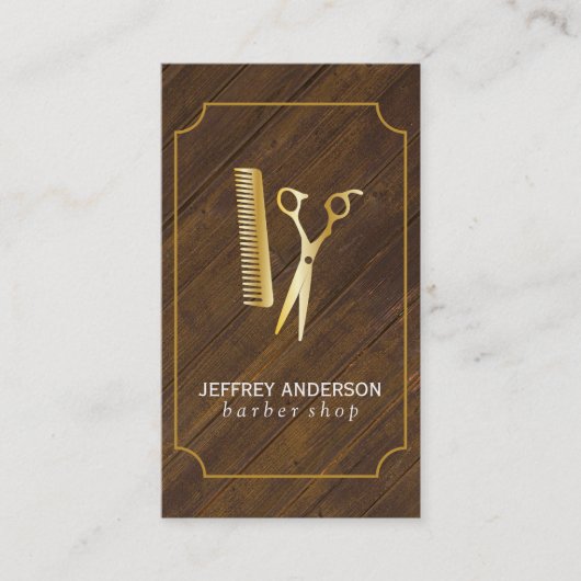 Barber Shop | Gouden Visitekaartje (Voorkant)