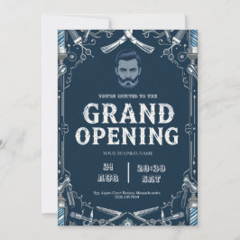 Barber Shop Grand Opening Uitnodiging